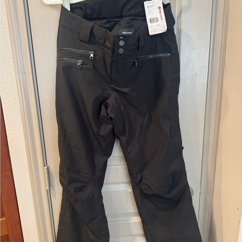 Marmot black Ski Trousers with Zippered Pockets